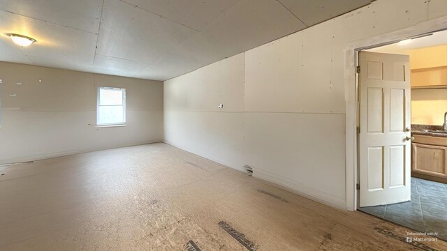empty room with a sink