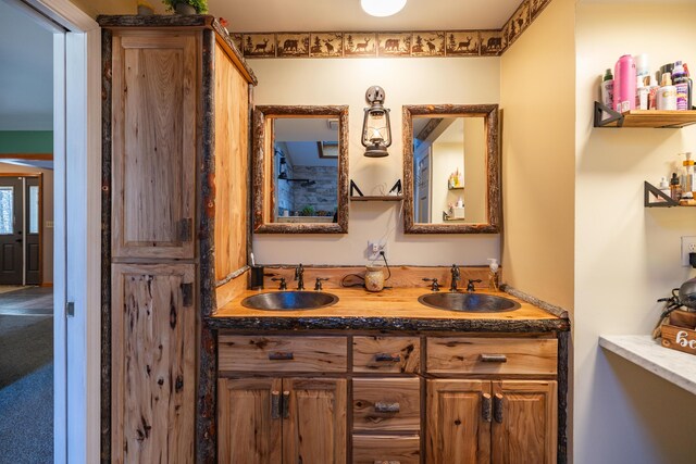110 Harris Rd, Minot, ME 04258 - full bath with double vanity and a sink