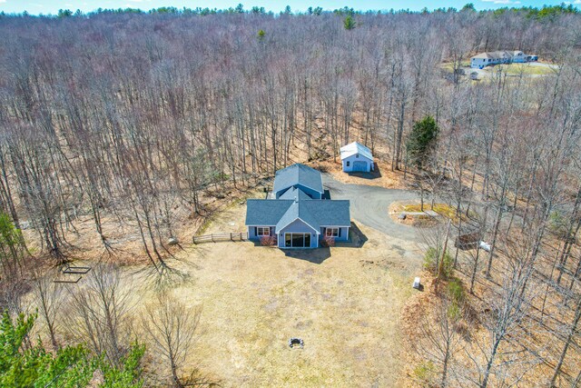 12 Charlies Way, Readfield, ME 04355 - birds eye view of property with a wooded view