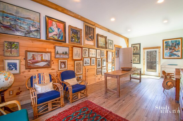12 Charlies Way, Readfield, ME 04355 - interior space with recessed lighting and wood finished floors