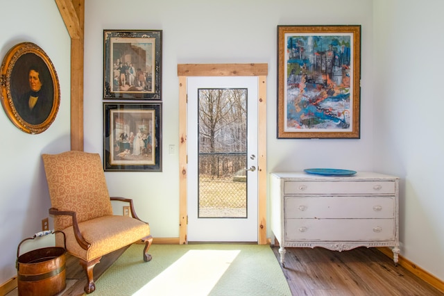 12 Charlies Way, Readfield, ME 04355 - living area featuring baseboards and wood finished floors