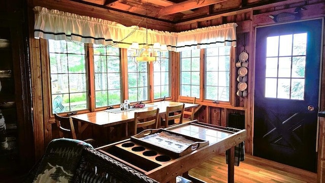 interior space featuring light wood finished floors