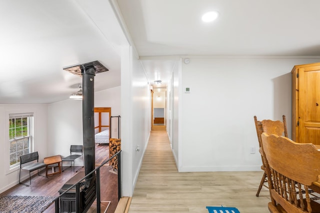 285 Hockomock Rd, Woolwich, ME 04579 - hallway with light wood finished floors and baseboards