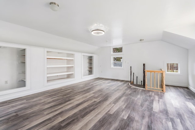285 Hockomock Rd, Woolwich, ME 04579 - bonus room with dark wood-type flooring, baseboards, and built in shelves