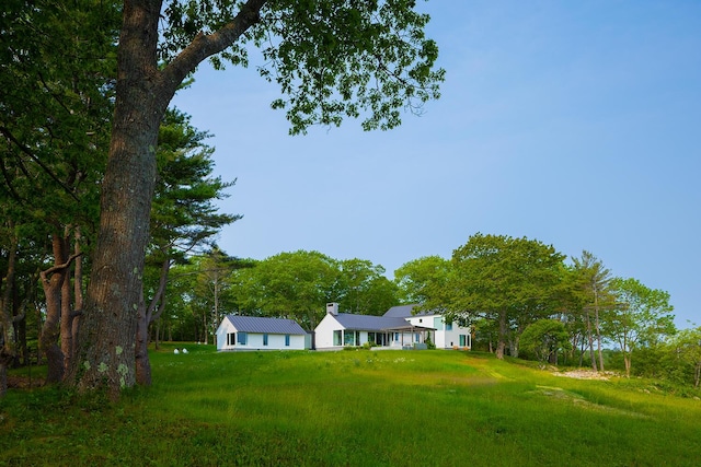 4 Ice House Pt, York, ME 03909 - view of grassy yard with a garage