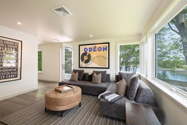 4 Ice House Pt, York, ME 03909 - living area featuring wood finished floors and recessed lighting