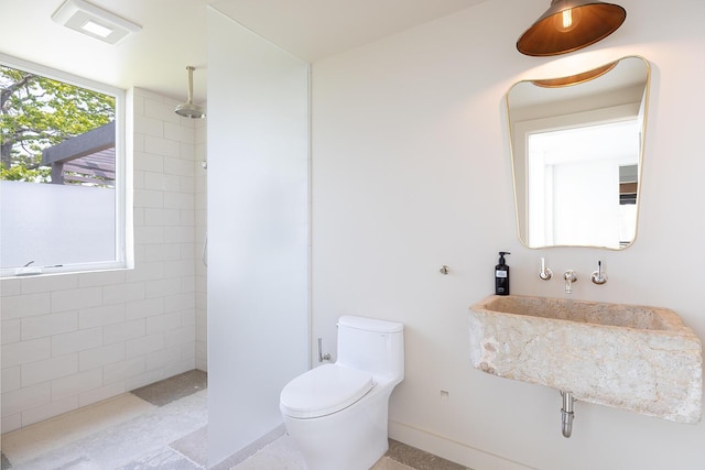 4 Ice House Pt, York, ME 03909 - full bath featuring walk in shower, toilet, and baseboards