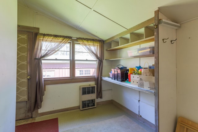 storage area with heating unit