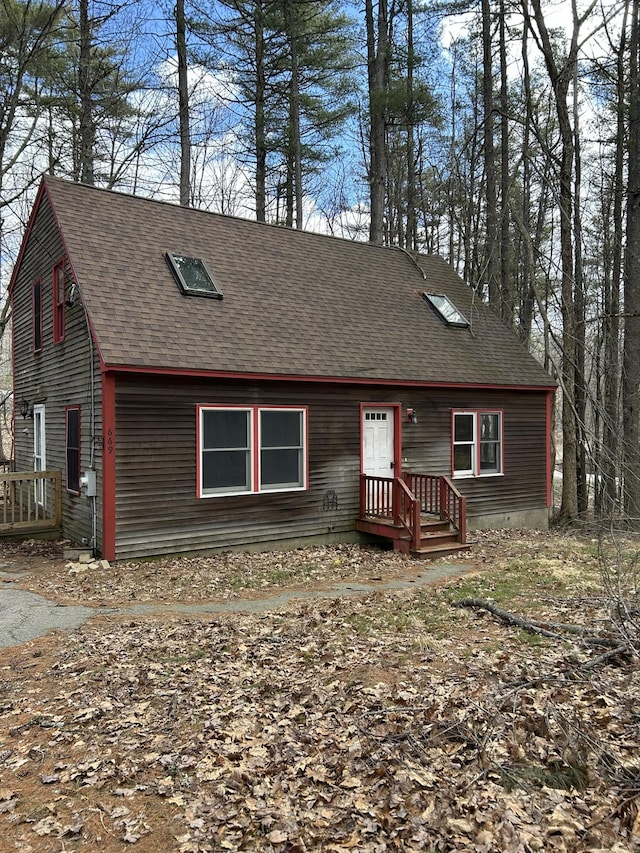 669 New Dam Rd, Waterboro, ME 04061 - chalet / cabin featuring roof with shingles