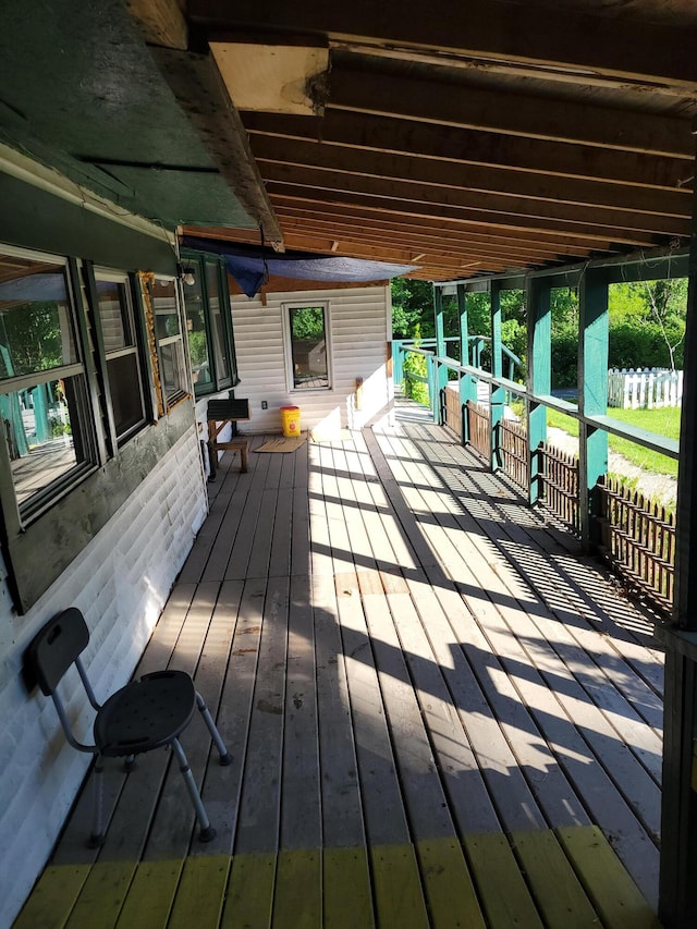 view of wooden terrace