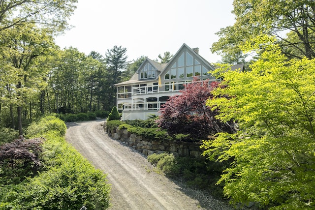 86 Firth Dr, Boothbay, ME 04537 - view of property with dirt driveway