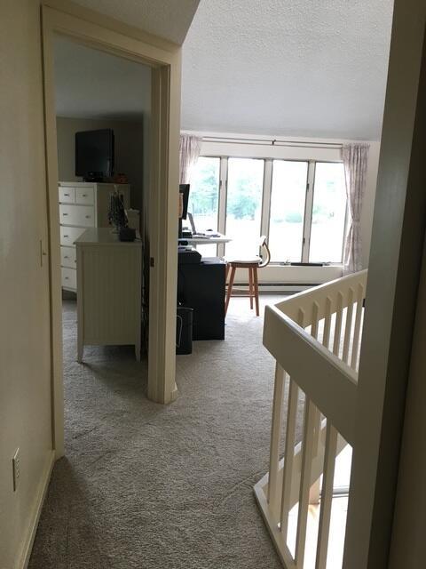 24 Clifford Rd Unit 18, Naples, ME 04055 - hall with carpet flooring and a textured ceiling