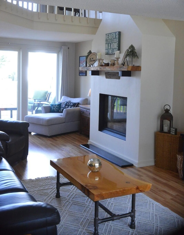 24 Clifford Rd Unit 18, Naples, ME 04055 - living room with a glass covered fireplace and wood finished floors