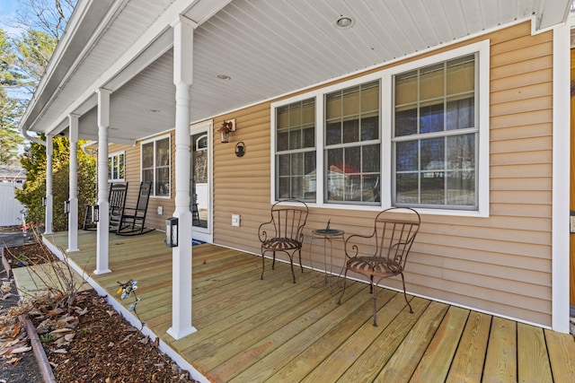 214 Gore Rd, Naples, ME 04055 - view of wooden porch