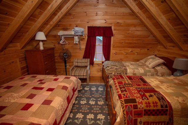 200 Averill Hill Rd, Dixfield, ME 04224 - bedroom featuring wooden walls and wood ceiling