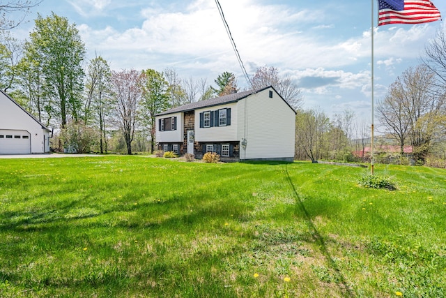 269 Hebron Rd, Buckfield, ME 04220 - split foyer home featuring a front lawn