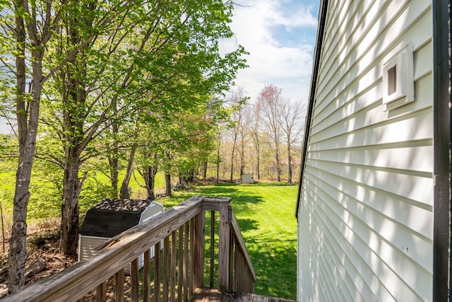 269 Hebron Rd, Buckfield, ME 04220 - deck featuring a lawn