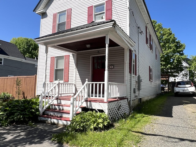 60 Elm St, Bangor, ME 04401 - view of front of house with covered porch