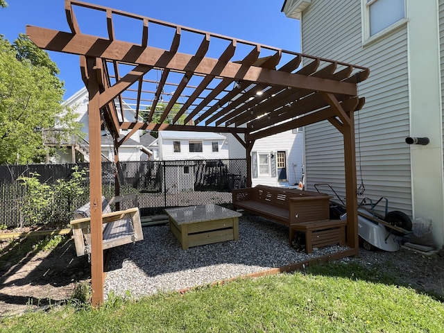 60 Elm St, Bangor, ME 04401 - view of patio with a pergola and an outdoor living space