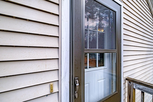 view of doorway to property