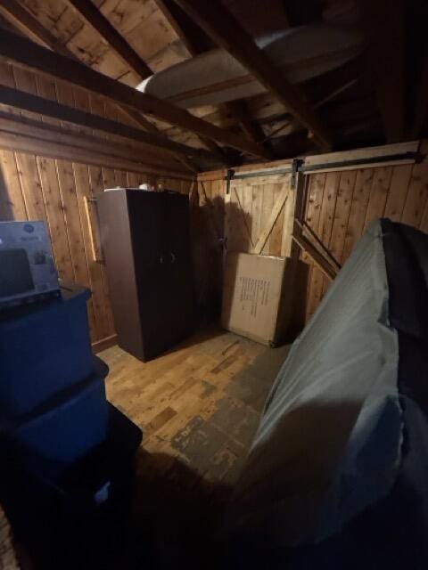 77 Orchard Dr, Saint Albans, ME 04971 - interior space featuring wooden walls