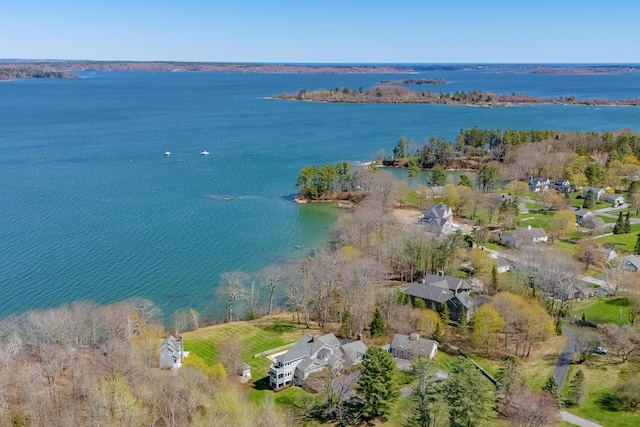 56 Deans Way, Cumberland, ME 04110 - birds eye view of property with a water view