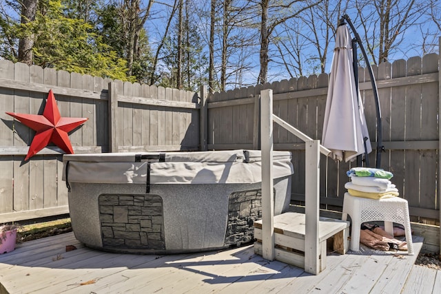 wooden deck with fence