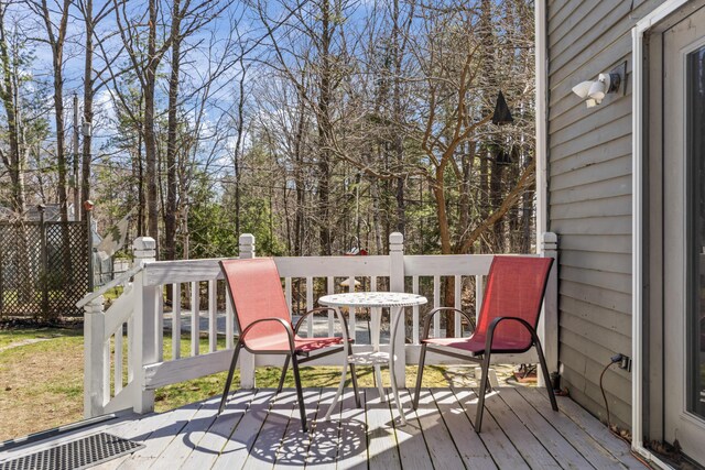 view of wooden deck