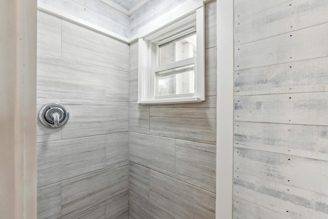 details with tiled shower