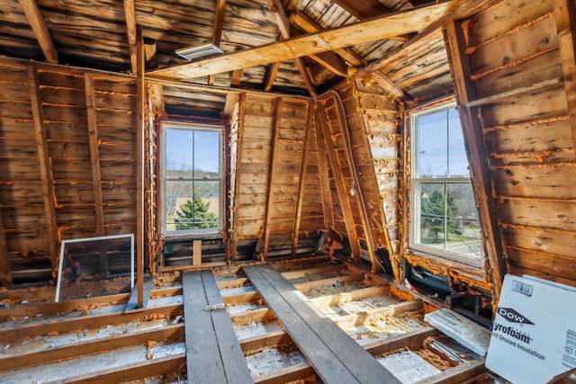 view of attic
