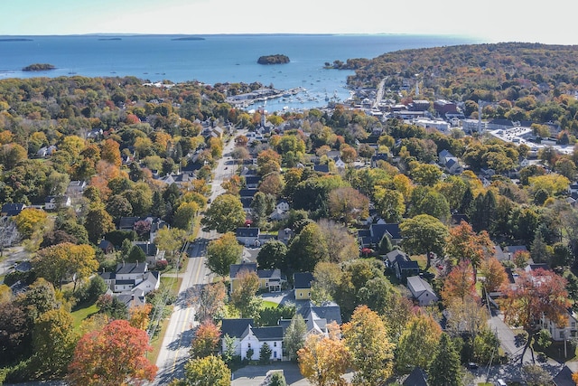 40 Mountain St, Camden, ME 04843 - drone / aerial view with a water view