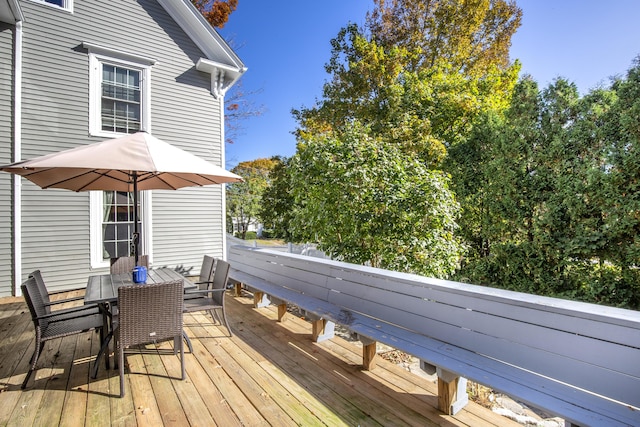40 Mountain St, Camden, ME 04843 - deck with outdoor dining space