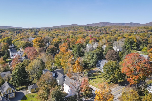 40 Mountain St, Camden, ME 04843 - bird's eye view with a wooded view and a mountain view