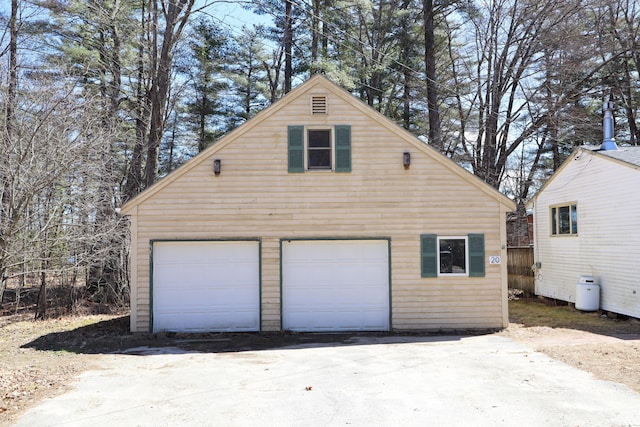 garage with a garage