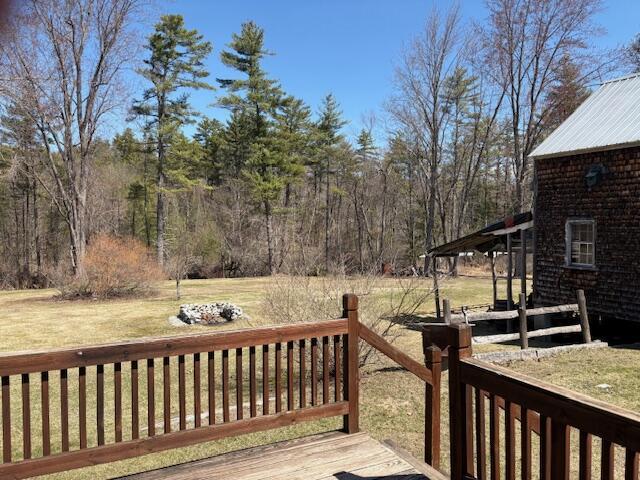 49 Pequawket Trl, Baldwin, ME 04024 - deck featuring a yard