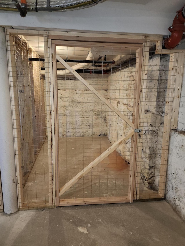 view of storage area