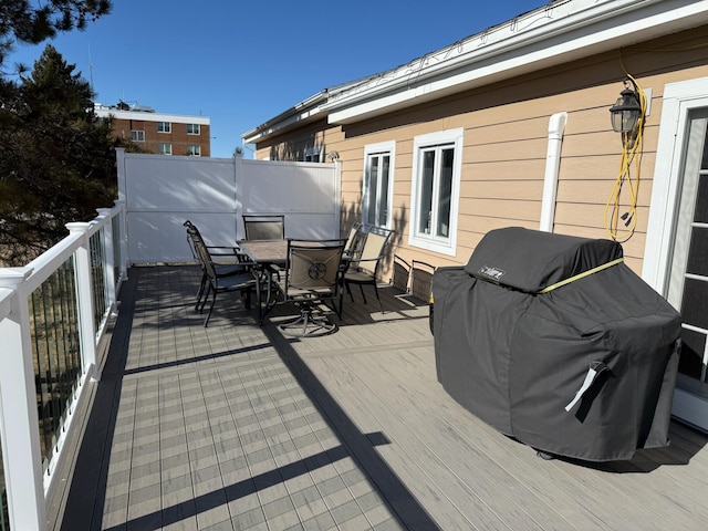 182 E Main St, Fort Kent, ME 04743 - deck with outdoor dining space and area for grilling