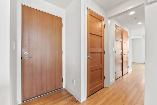 6 Merritt House Rd Unit 20, Harpswell, ME 04066 - hall featuring light wood-style flooring, recessed lighting, and baseboards