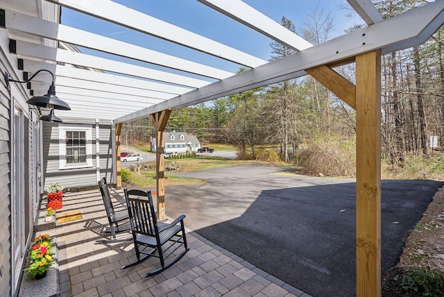 view of patio / terrace with a pergola