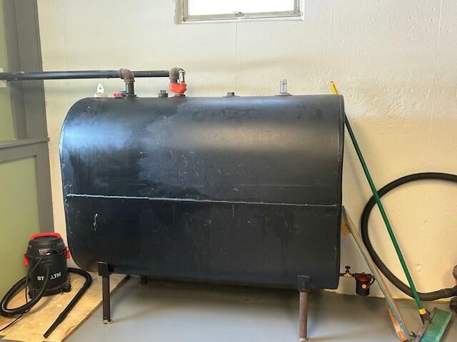 room details with heating fuel and finished concrete floors