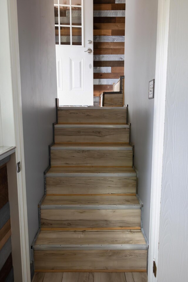 69 Goulds Ridge Rd, Passadumkeag, ME 04475 - stairs with wood finished floors