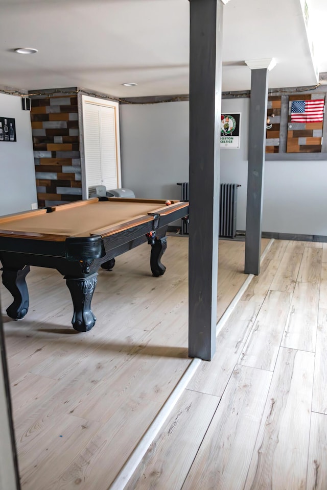 69 Goulds Ridge Rd, Passadumkeag, ME 04475 - recreation room featuring hardwood / wood-style floors and billiards