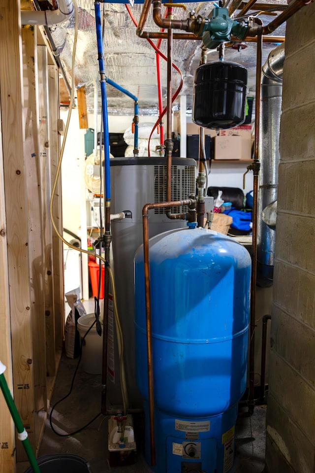 69 Goulds Ridge Rd, Passadumkeag, ME 04475 - utility room featuring water heater