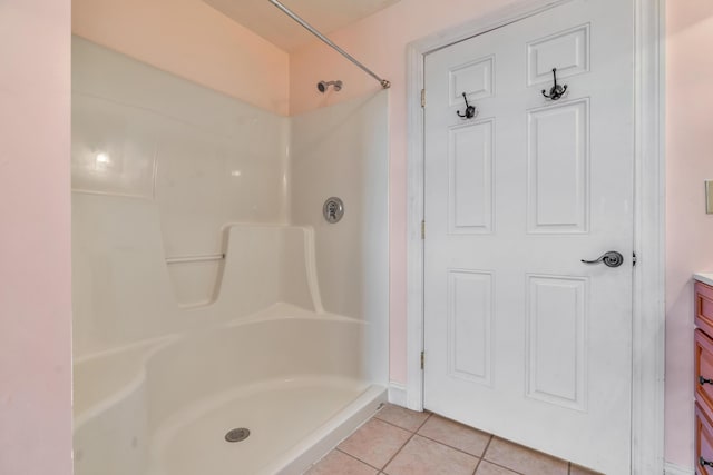 30 Apple Hill Vw, Alfred, ME 04002 - bathroom featuring tile patterned floors, a shower, and vanity