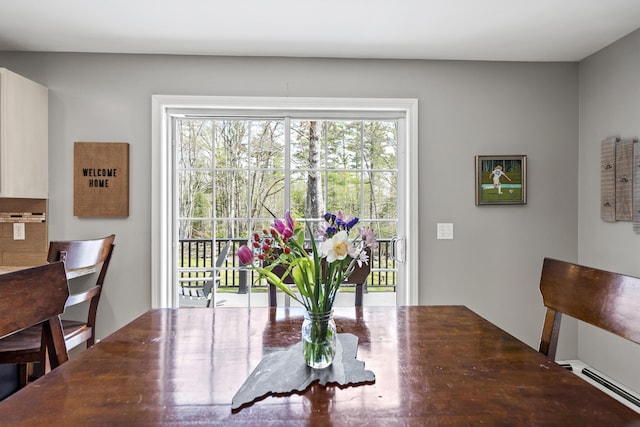 view of dining space
