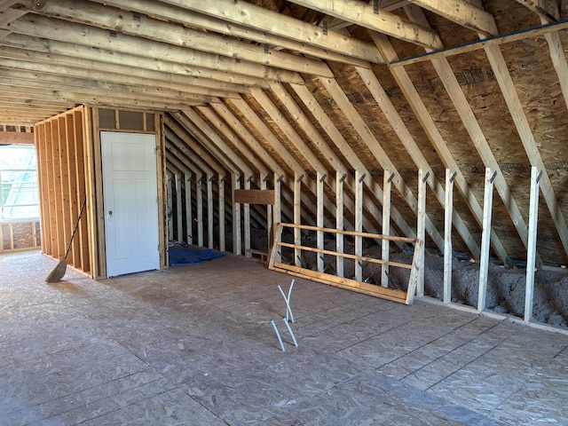 view of attic