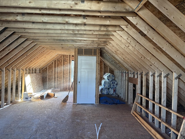 view of attic
