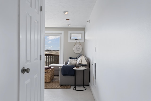 corridor with baseboards