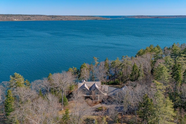 184 Spruce Point Rd, Yarmouth, ME 04096 - drone / aerial view with a water view