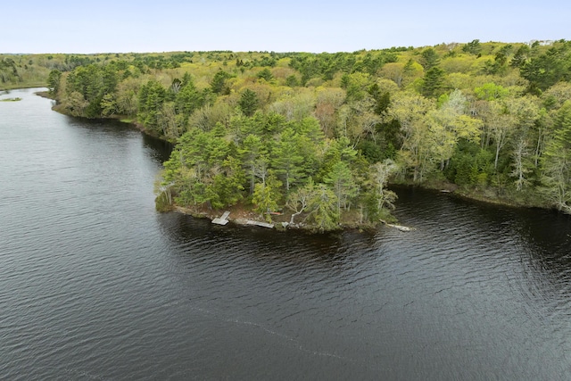 175 Quail Run Rd, Bristol, ME 04539 - aerial view of property's location featuring a heavily wooded area and a nearby body of water